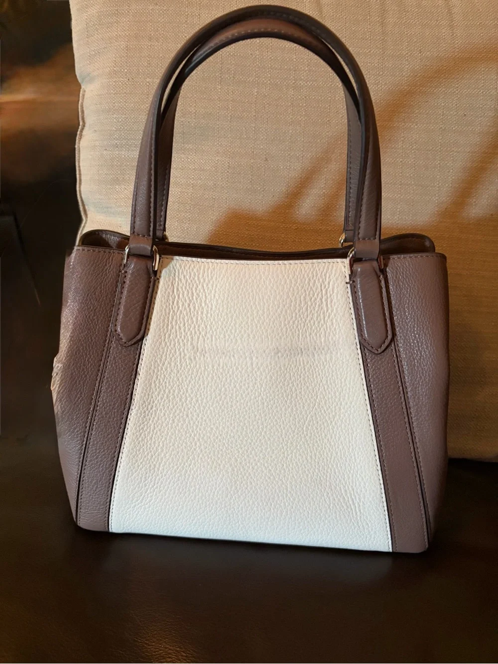 kate spade Two-Tone Brown and Cream Satchel